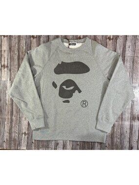 BAPE Happy New Year Classic Crewneck (SS23) size XL color Grey NWT mspr $280